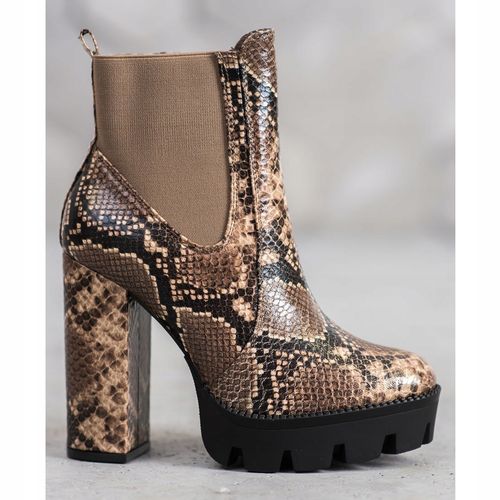 Wysokie Botki Snake Print r.40 na Arena.pl