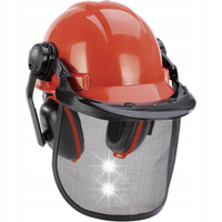 EINHELL KASK DRWALA OCHRONNY PRACY NAUSZNIKAMI OSŁONĄ TWARZY ROBOCZY 52-66