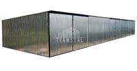 GARAŻ BLASZANY RZĄD 17,5m x 5m - spad tył 4x Brama ocynk TS522