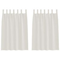 Zasłony z zasłonami 2 pcs Kremowy Poliester