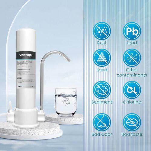 System Filtracji Wody na Kran Redukcja Chloru Metali 21x20 cm Biały ABS na Arena.pl