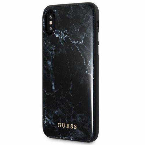 Guess Marble - Etui iPhone X (czarny) na Arena.pl