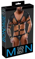 svenjoyment bondage body męskie paski matowe czarne xl regulowane