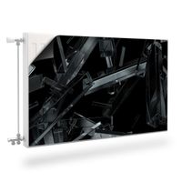 MASKOWNICA Magnetyczna Kaloryfera Czarna Abstrakcja 90cm x 60cm