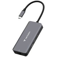 adapter hub verbatim usb-c/hdmi/3xusb-a  3.2/rj45 aluminiowy 32157