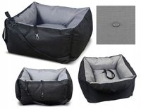 Transporter Samochodowy 55x55 cm Wodoodporny Szary dla Psa Kota