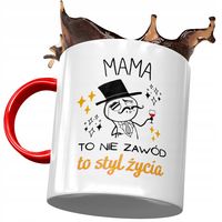 Kubek Czerwony Dla Mamy Matki Na Dzień Mamy Z Nadrukiem Ze Zdjęciem