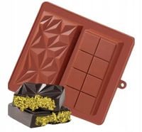 PODWÓJNA GŁĘBOKA FORMA SILIKONOWA DO CZEKOLADY DUBAI CHOCOLATE 20,5X18,5 cm