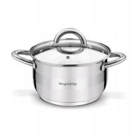 GARNEK INDUKCJA Gaz STALOWY Pokrywka Solidny Konighoffer Faro 2,6L 18cm