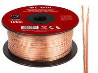 Przewód głośnikowy 2x0,75mm przezroczysty