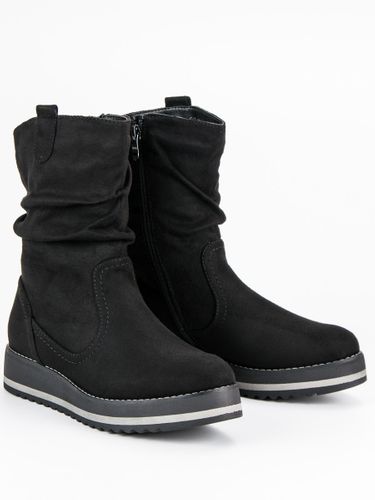 CZARNE BOTKI NA PLATFORMIE Rozmiar - 41 na Arena.pl