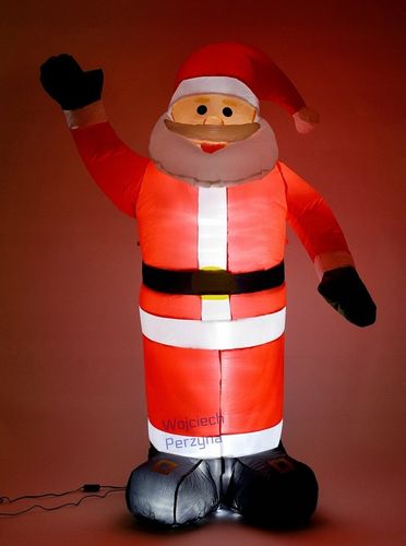 DMUCHANY MIKOŁAJ 1,2M GWIAZDOR LAMPKI choinkowe LED sople choinka ozdoby na Arena.pl