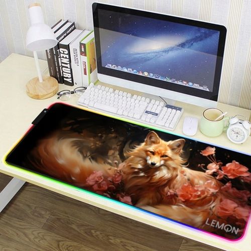 PODKŁADKA POD MYSZ MYSZKĘ GAMINGOWA XXL PODŚWIETLENIE RGB LED LEMON FOX na Arena.pl