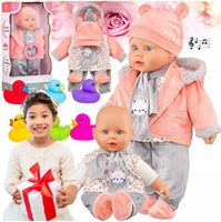 Lalka Bobas Interaktywna mówiąca 120 słów śpiewa 40 cm + KACZKI do kąpieli