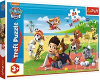 PUZZLE 24 MAXI PSI PATROL ZABAWA NA KOCU TREFL
