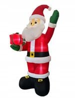 Dmuchany Mikołaj Led Świecący Pompowany 250 Cm Ozdoba Dekoracja Świąteczna