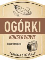ETYKIETY na SŁOIKI OGÓRKI foliowe WODOODPORNE duży rozmiar 40 szt.
