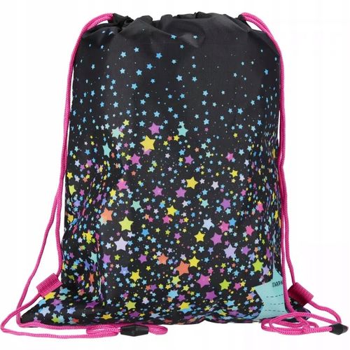 WOREK SZKOLNY PLECAK NA BUTY OBUWIE WF CZARNY W GWIAZDKI GWIAZDY GALAXY na Arena.pl