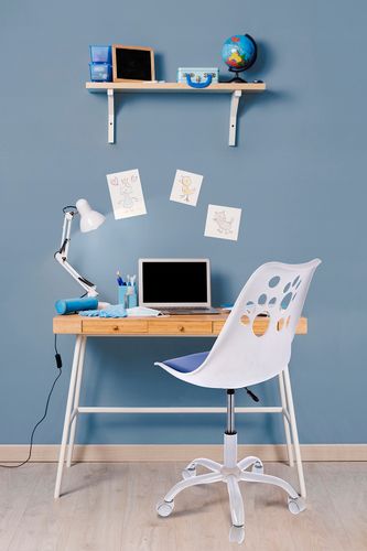 krzesło joy biało-niebieskie na Arena.pl