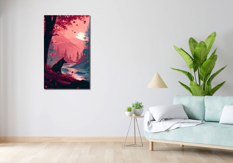 Obraz 60x100cm Wilk Przy Brzegu Lasu zdjęcie 2