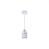 LAMPA WISZĄCA BIAŁO ZŁOTA 35W STAL E27 LED IP20