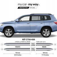 Toyota Highlander 07-13 Listwy CHROM Boczne Drzwi