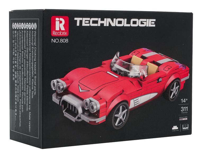 Zestaw Klocków Auto Kabriolet Czerwony 311El. zdjęcie 4