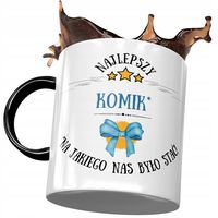 Kubek Czarny Dla Komika Najlepszy Komik Kubek Z Nadrukiem Ze Zdjęciem