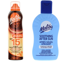 Malibu Suchy Olejek W Aerozolu SPF15 175ml + Balsam Po Opalaniu 200ml