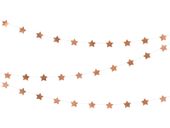 Girlanda różowo złote gwiazdki, 360 cm