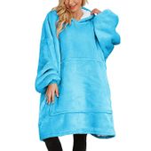 KOC BLUZA CIEPŁA PREZENT DZIEŃ KOBIET KOLORY OVERSIZE NIEBIESKA