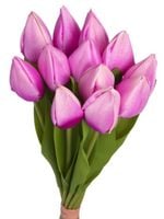 TULIPANY BUKIET TULIPANÓW SZTUCZNE KWIATY GUMOWE 35CM 12GAŁ