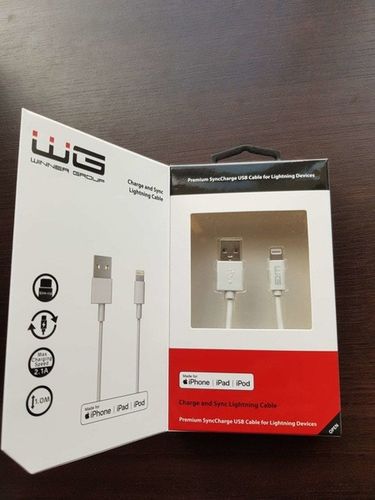 Kabel Lightning WG certyfikat MFI iPhone 1m biały na Arena.pl