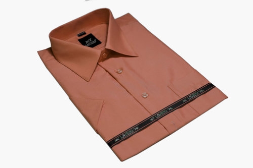 Elegancka koszula męska RUST rdza ruda blado ceglasta z krótkim rękawem 40/41 - L na Arena.pl