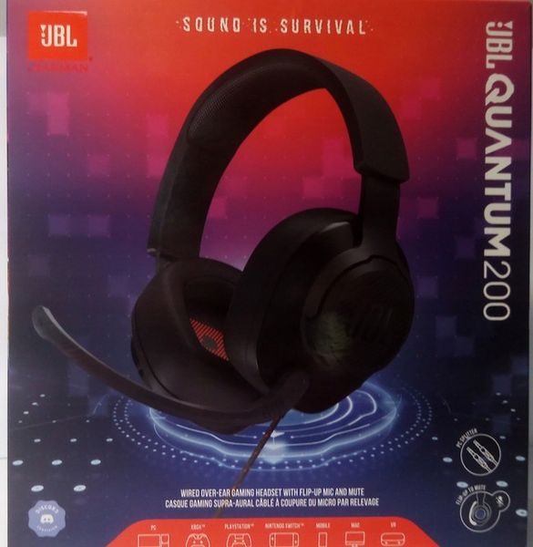 Słuchawki wokółuszne JBL Quantum 200 czarne zdjęcie 1