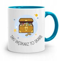 Kubek Błękitny Wędkarza Rybak To Skarb Prezent Z Nadrukiem Ze Zdjęciem