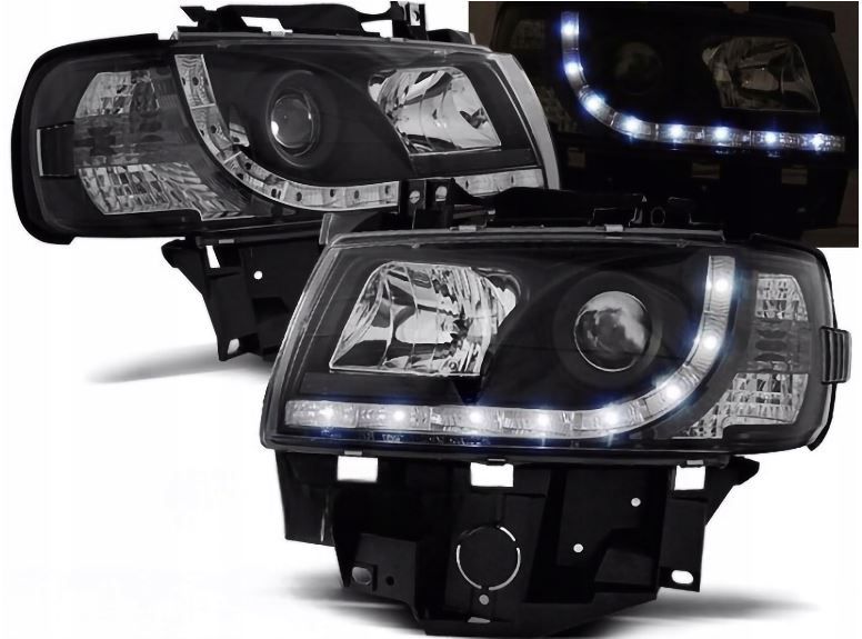 LAMPY REFLEKTORY + TYLNE LED DO VW T4 OD 1996 DO 2003 DAYLIGHT KOMPLET zdjęcie 2