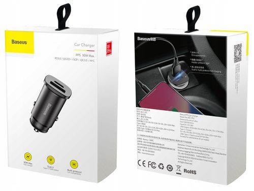 Baseus ładowarka samochodowa QC 4.0+ Type C PD 30W na Arena.pl