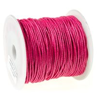SZNUREK bawełniany woskowany 1mm róż malinowy 20-30m