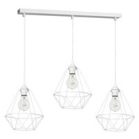 LAMPA wisząca BASKET 7213 Milagro loftowa OPRAWA metalowa listwa ZWIS druciane klatki białe