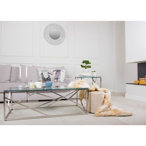 STOLIK KAWOWY LASIMA SILVER 120 CM na Arena.pl