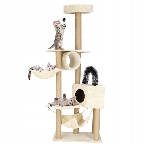 DRAPAK DLA KOTA KOTÓW WYSOKI DUŻY WIEŻA LEGOWISKO DOMEK 7 POZIOMÓW SŁUPEK na Arena.pl