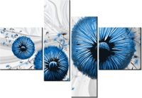 130CM 90 OBRAZ 4 ELEM NIEBIESKI DMUCHAWIEC 2 ŚCIENNY