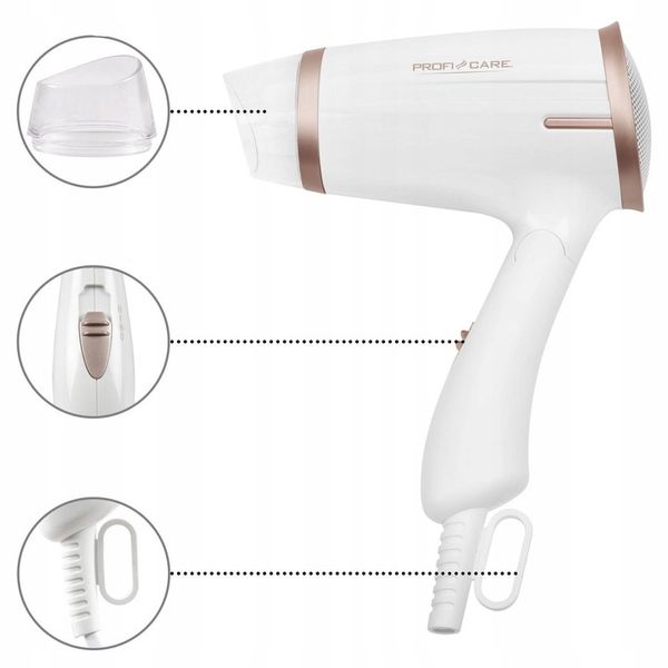 MAŁA WYGODNA SUSZARKA DO WŁOSÓW PROFICARE PC-HT 33 zdjęcie 7