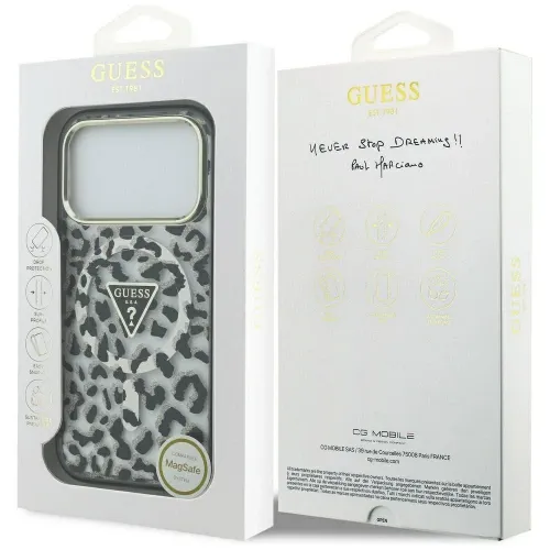 Etui Guess MagSafe do iPhone 17 Pro Leopard Glitter Black na Arena.pl