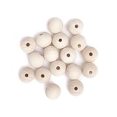 drewniane koraliki  kulki 20 mm 40g 0268