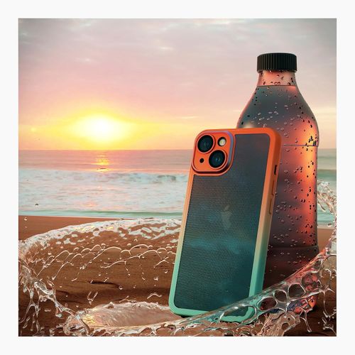 Etui iPhone 14 Plus case pancerne gradient czarno - pomarańczowe na Arena.pl