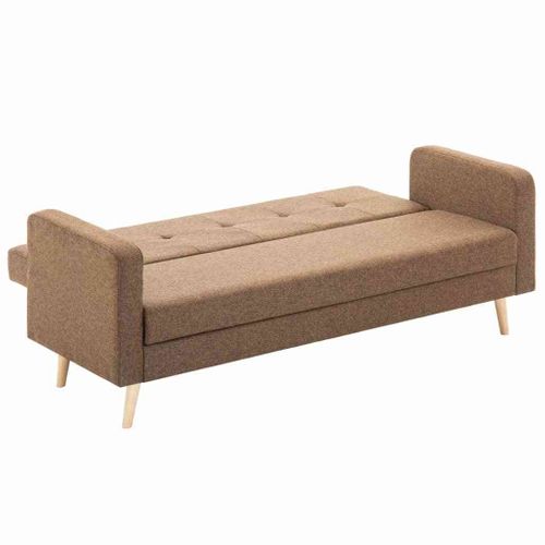 Rozkładana Sofa Materiałowa, Brązowa na Arena.pl