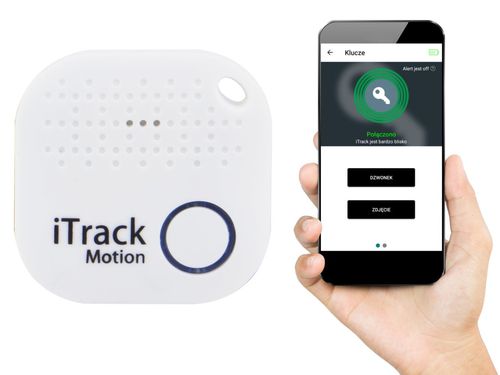 iTrack Motion lokalizator kluczy alarm ruchu Bluetooth GPS biały na Arena.pl