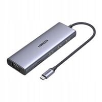 Hub USB-C Ugreen 9w1 z 3x USB 3.0, HDMI 4K, VGA, RJ45, PD 100W